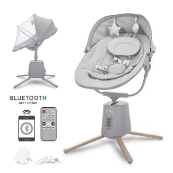 Електрически шезлонг с люлеене Lorelli STORKY Grey