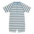 Детски цял бански костюм Little Duch с къс ръкав Ocean Blue Stripes 62-68