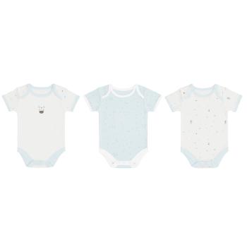 Комплект бебешки бодита KikkaBoo Stripy Friends - 3 броя, 0-3 м