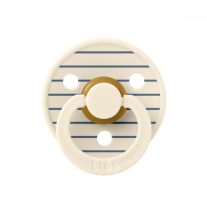 Залъгалка Bibs Studio Colour Pin, Ivory Steel Blue, 0-6 м