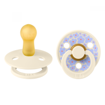 Залъгалки Bibs Studio Colour Jasmine, Ivory Mix, 0-6 м, 2 броя