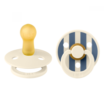 Залъгалки Bibs Studio Colour Pin, Ivory Steel Blue Mix, 0-6 м, 2 броя