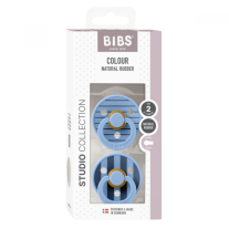 Залъгалки Bibs Studio Colour Pin, Sky Blue Mix, 6-18 м, 2 броя