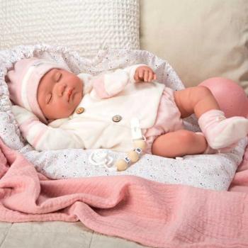 Кукла-бебе Макарена със затворени очи и аксесоари Arias 45 см.