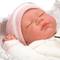 Кукла-бебе Макарена със затворени очи и аксесоари Arias 45 см.