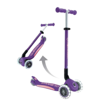 Сгъваема тротинетка GLOBBER Elite Light със светещи гуми - Лилава