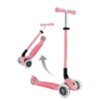 Сгъваема тротинетка GLOBBER Elite Light със светещи гуми - Розова
