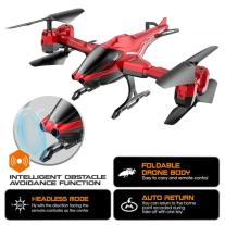 Сгъваем дрон с камера, сензори за препятствия и режим без глава Crazon, червен