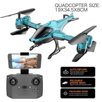 Сгъваем дрон с камера, сензори за препятствия и режим без глава Crazon, син