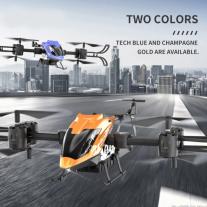 Сгъваем дрон Crazon с ULTRA HD 4K камера, светлинни ефекти и WiFi управление, оранжев цвят