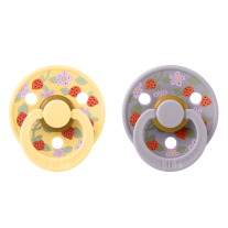 Залъгалки Bibs Liberty Colour Strawberries and Cream Pale Butter, 0-6 м