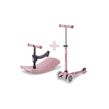 Тротинетка Micro Mini Deluxe Rock & Go LED Dusty Rose