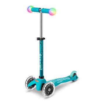 Тротинетка Mini Micro Deluxe Magic LED Aqua