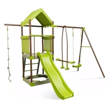 Комплект с люлки и пързалка за двор Sonne Green For Swing Set 