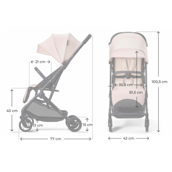Бебешка количка Kinderkraft INDY 3 MISTY BEIGE