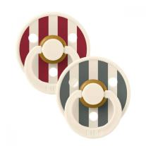 Залъгалки Bibs Studio Colour Block, Ruby Pine, 0-6 м, 2 броя