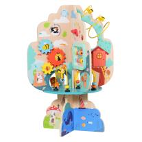 Дървена детска игра с активности Moni Toys Дърво