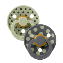 Биберони BIBS COLOUR Polka Sage/Iron 2 бр. 0-6 месеца