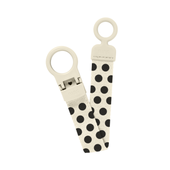 Клипс за Залъгалка BIBS Loop Polka Ivory Black