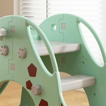 Детска пързалка Feelkids с форма на жираф 170 см – синя