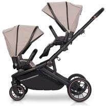 Детска количка за близнаци Cavoe Avec Taupe Изложена