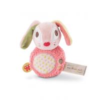 Играчка за хващане с дрънкалка Заекът Хопсали, NICI 12см. 3+ месеца