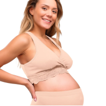 Сутиен за кърмене с прехвърляне Carriwell, размер L, бежов