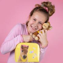 Куфарче с паспорт за плюшени играчки 16 см Studio Pets, жълт