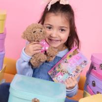 Куфарче с паспорт за плюшени играчки 16 см Studio Pets, син