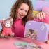 Куфарче с паспорт за плюшени играчки 16 см Studio Pets, лилав