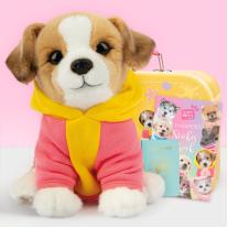 Куфарче с паспорт за плюшени играчки 23 см Studio Pets, жълт