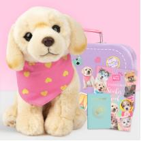 Куфарче с паспорт за плюшени играчки 23 см Studio Pets, лилав