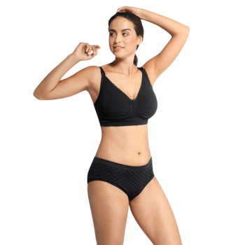 Безшевен сутиен за кърмене с подплънки Carriwell - GelWire, размер L, черен