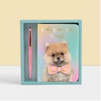 Комплект тефтерче с химикалка в кутия Studio Pets Помпон