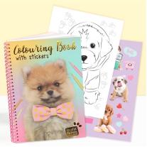 Книжка за оцветяване със стикери Studio Pets Помпон
