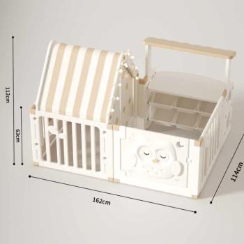 Детска къщичка за игра Feelkids Бухалче, с модерен органайзер за играчки