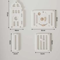 Детска вътрешна площадка с ограда Feelkids, люлка и активни елементи за игра