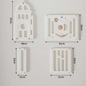 Детска вътрешна площадка с ограда Feelkids, люлка и активни елементи за игра