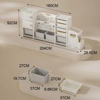 Органайзер за играчки с форма на автобус Feelkids с 11 кутии и 2 шкафчета