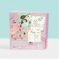 Книжка със стикери за оцветяване със стикери Studio Pets Санчеста