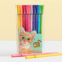 Цветни химикалки с тънък писец Studio Pets Котето Рей Бен