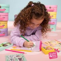 Цветни химикалки с тънък писец Studio Pets Котето Рей Бен