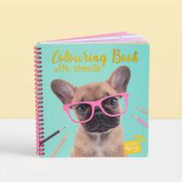 Книжка със стикери за оцветяване със стикери и шаблони Studio Pets Фреди