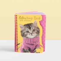 Книжка за оцветяване със стикери Studio Pets Котенце