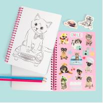 Книжка за оцветяване със стикери Studio Pets Котенце