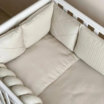 Луксозен бебешки комплект спално бельо от 6 части Msonya DreamLand collection/BEIGE