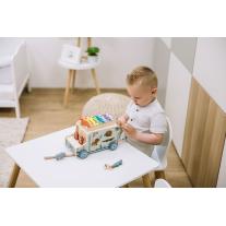 Дървена играчка за дърпане Freeon Free2Play - Камионче с животни и пиано