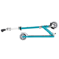 Алуминиева сгъваема тротинетка за деца GLOBBER FLOW ELEMENT COMFORT LIGHTS Аква