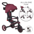 Детска сгъваема триколка 4 в 1 GLOBBER EXPLORER TRIKE FOLDABLE Бургунди