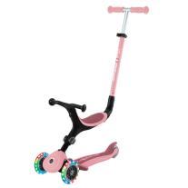 Сгъваема тротинетка с родителски контрол 5 в 1 Globber Go Up Active Lights Пастелно розова
